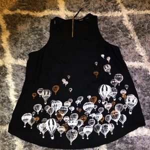 Apt 9 Sleeveless hot air Balloon-zipper/curve hem